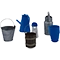 Ensemble pots miniatures bleu échelle 1-24