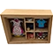 Vitrine miniature Mode & Couture – décor artisanal en bois