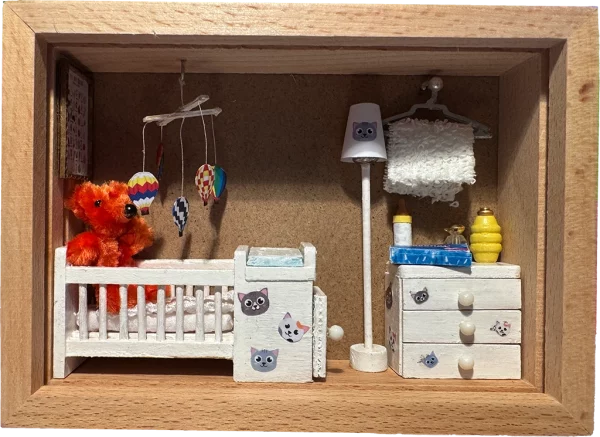 vitrine miniature naissance de bébé